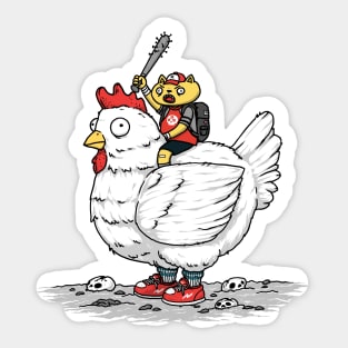 Battle Chicken Sticker